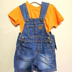 NWT!!! Riders by Lee Jean Overalls and Shirt Set Sz 12 months  Unisex